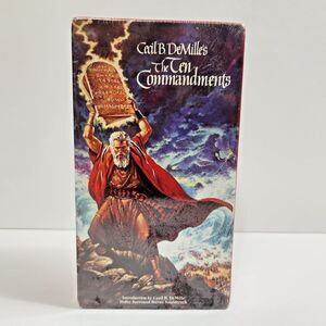 1956 Cecil B. DeMille's The Ten Commandments (VHS, 1989, Sealed) Heston Brynner
